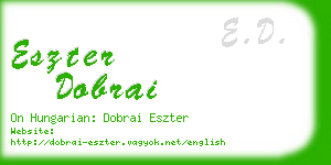 eszter dobrai business card